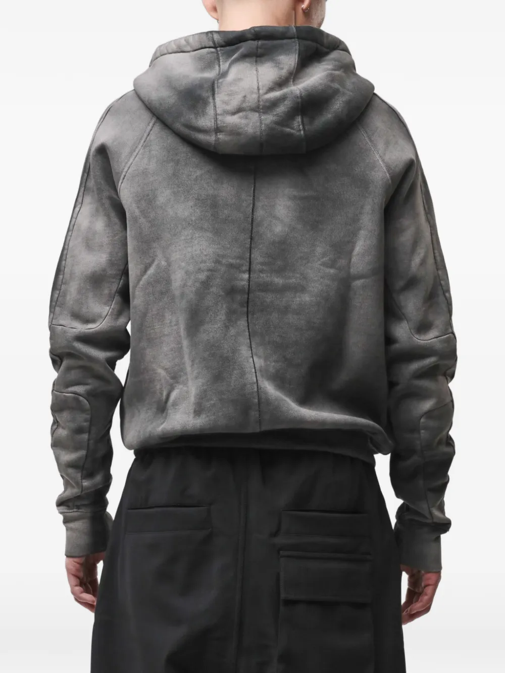 Thom Krom Hoodie met rits en stonewashed-effect Grijs