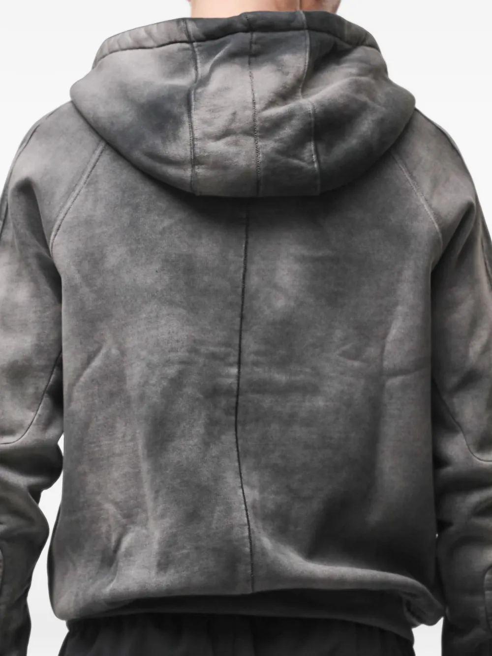 Thom Krom Hoodie met rits en stonewashed-effect Grijs