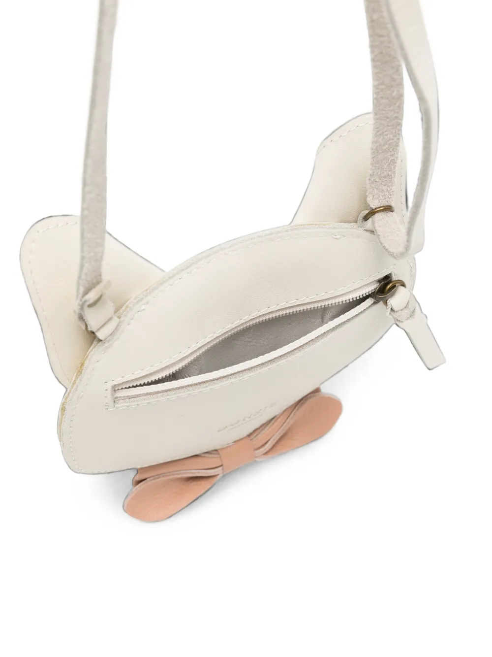 Donsje Schoudertas met strikdetail en dieren-patroon Wit