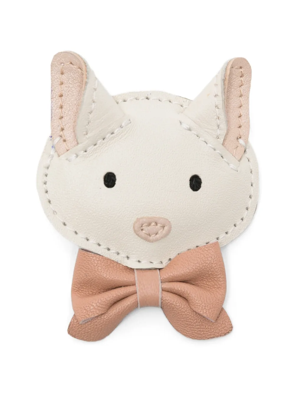 Donsje bow-embellished leather hair clip - Toni neutri