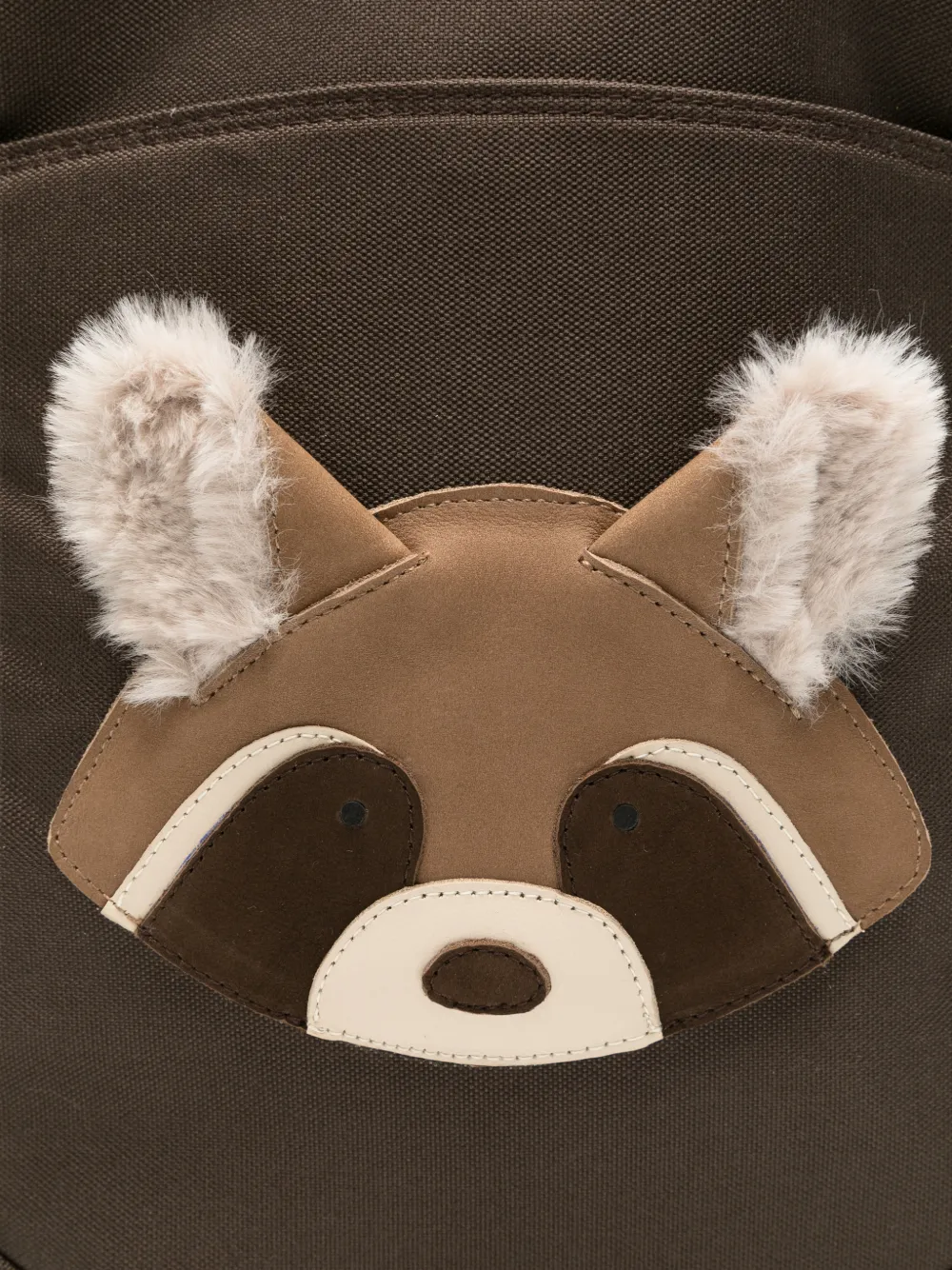 Donsje Sifo rugzak met wasbeer-patch Bruin