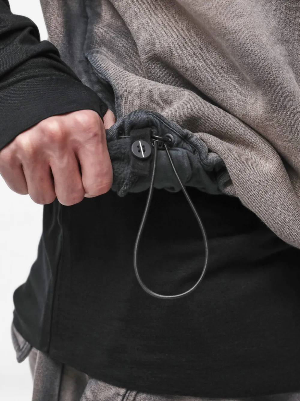 Thom Krom Top met capuchon en stonewashed-effect Grijs