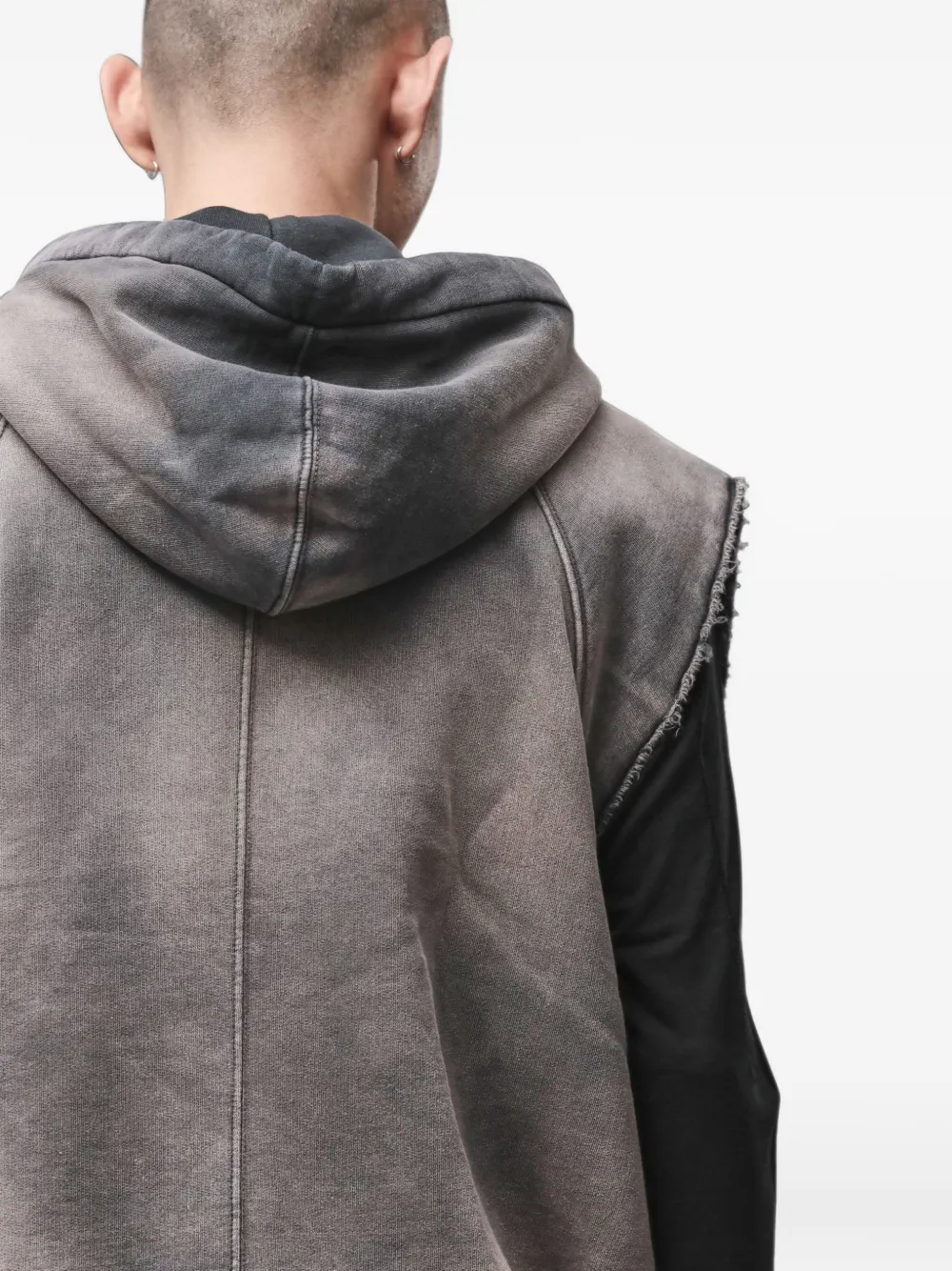 Thom Krom Top met capuchon en stonewashed-effect Grijs