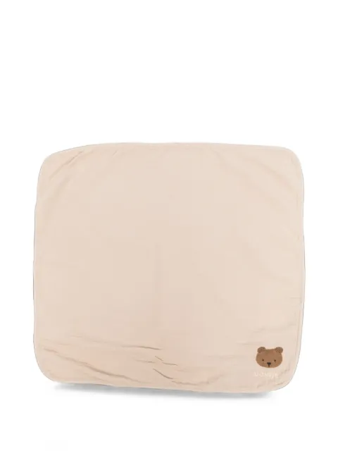 Donsje bear-embroidered muslin blanket