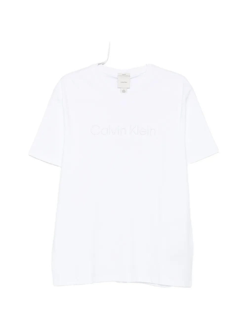Calvin Klein logo-embroidered T-shirt - Bianco