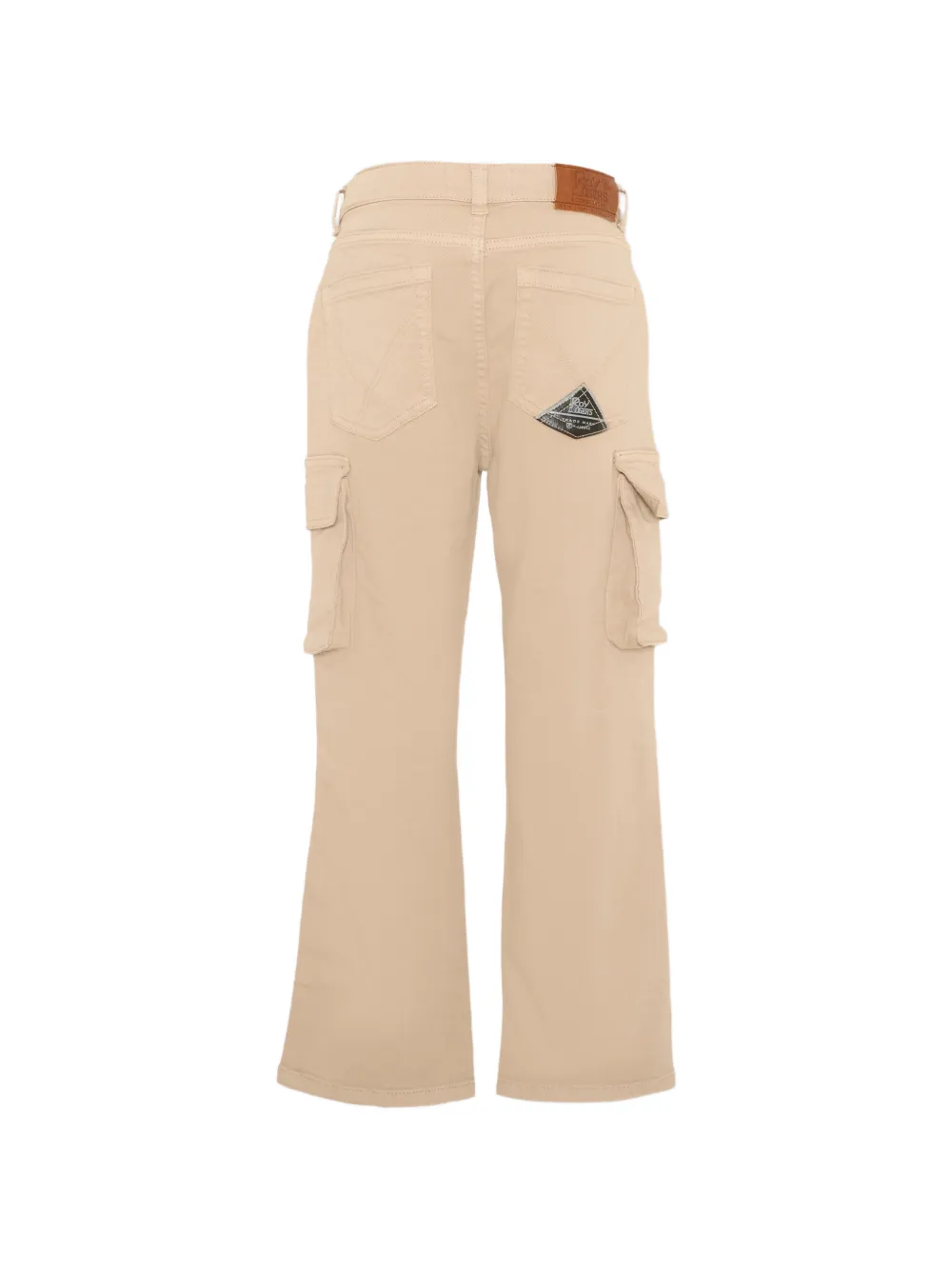 Roy Rogers Kids Straight broek met cargo zakken en logo-patch Beige