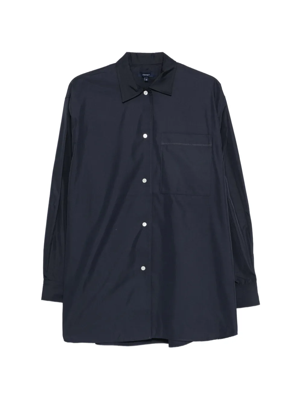 Soeur Kita long-sleeve button-down shirt - Blau