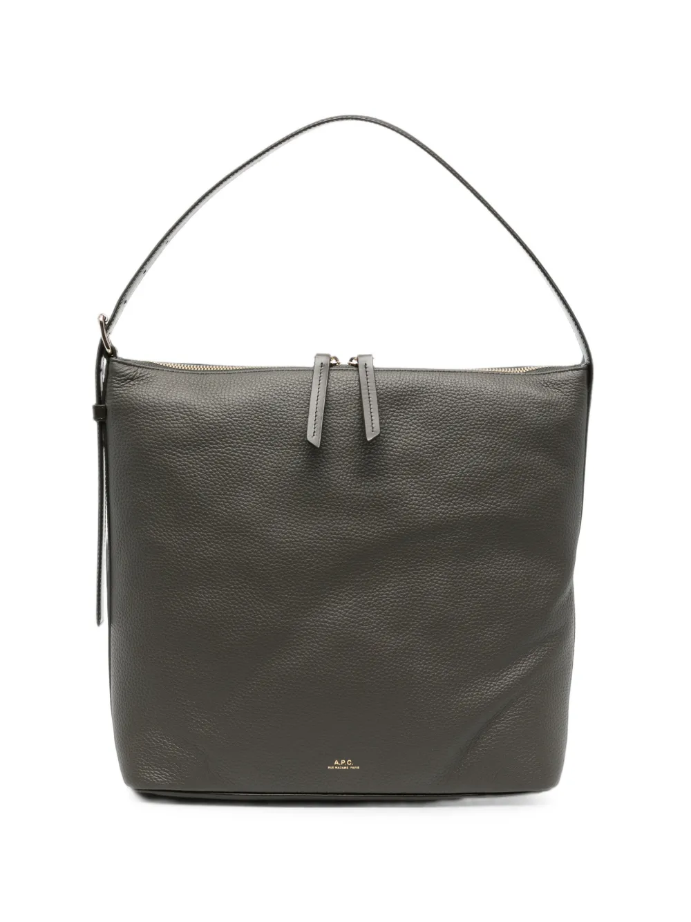 A.P.C. Vera grained leather shoulder bag - Grigio
