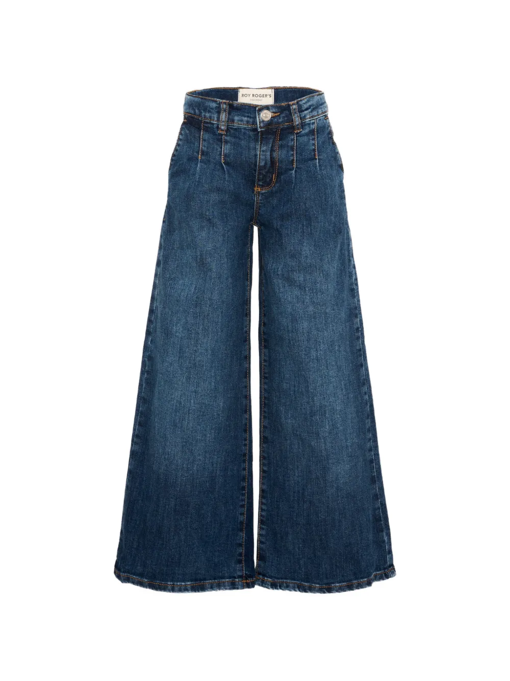 Roy Rogers Kids pleated wide-leg jeans - Blu