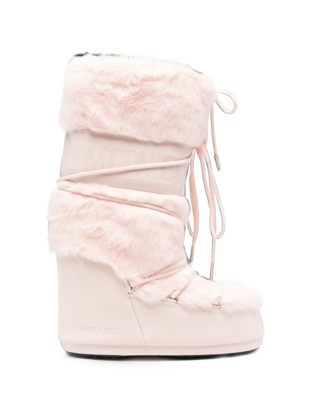 Moon Boot faux-fur lace-up boots - Rosa