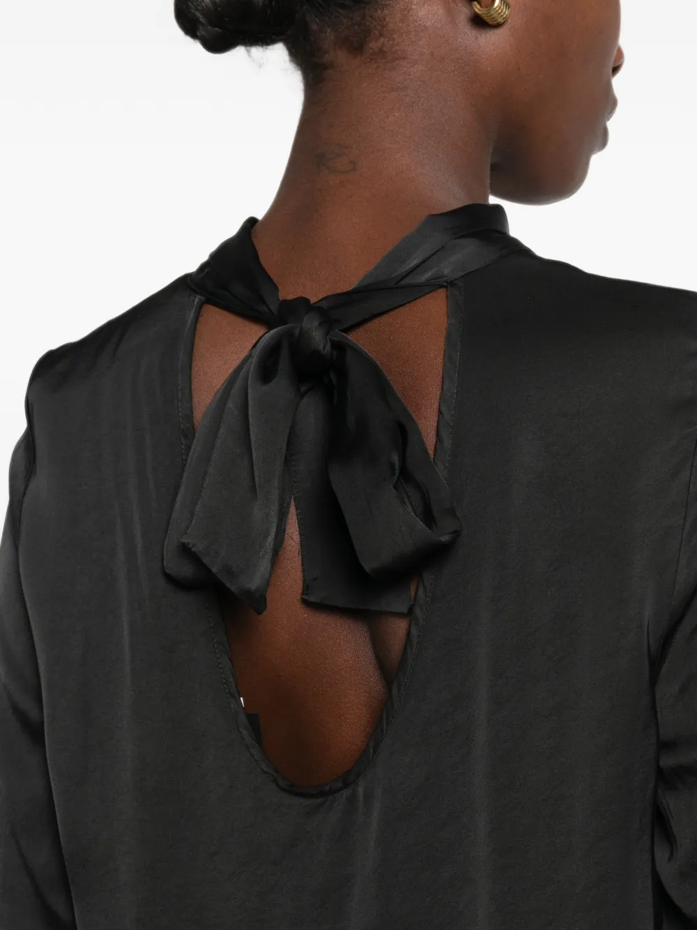 DIXIE Jurk met strikdetail Zwart
