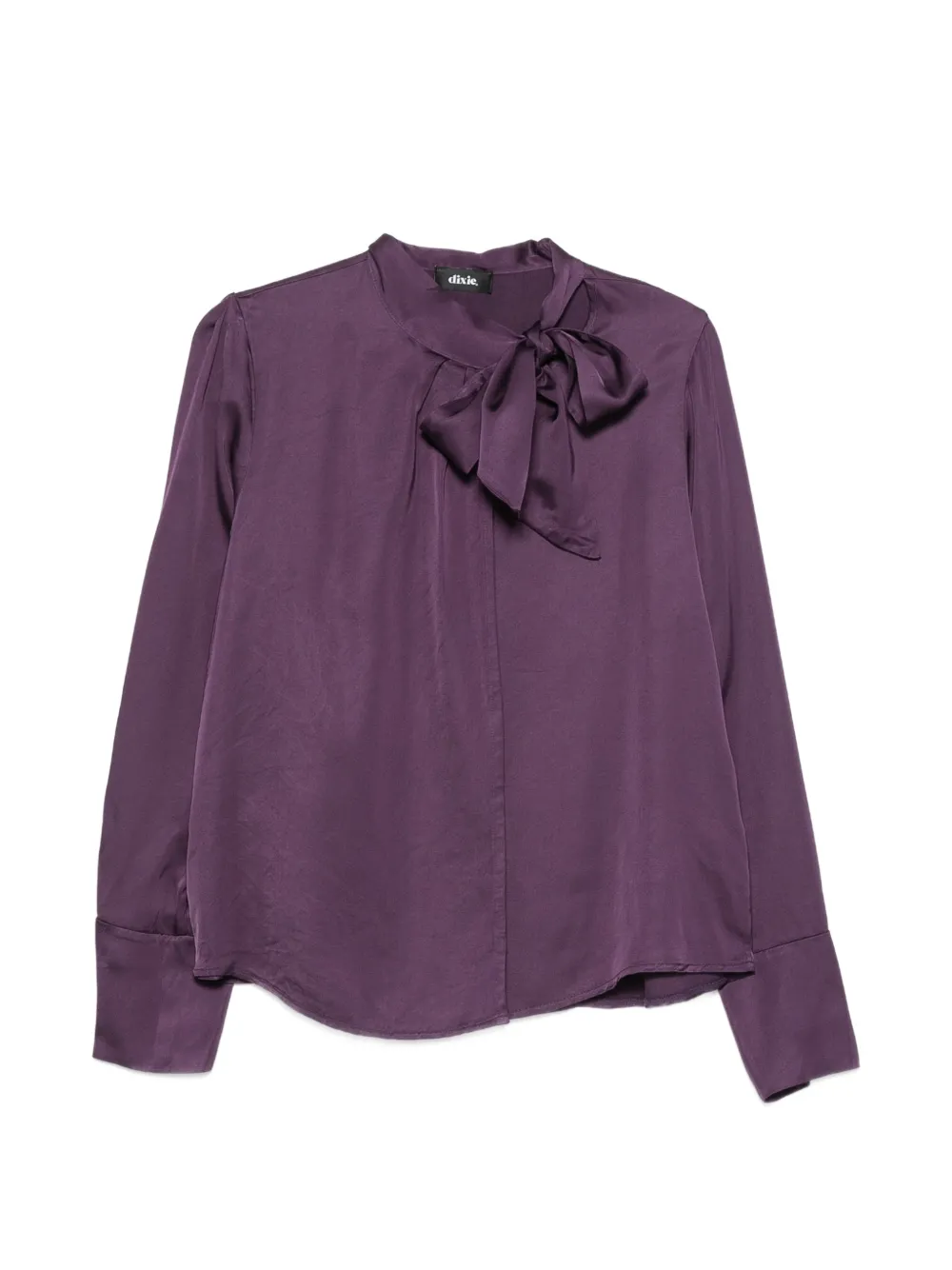 DIXIE pussy-bow satin blouse