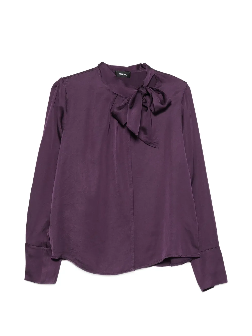 DIXIE pussy-bow satin blouse