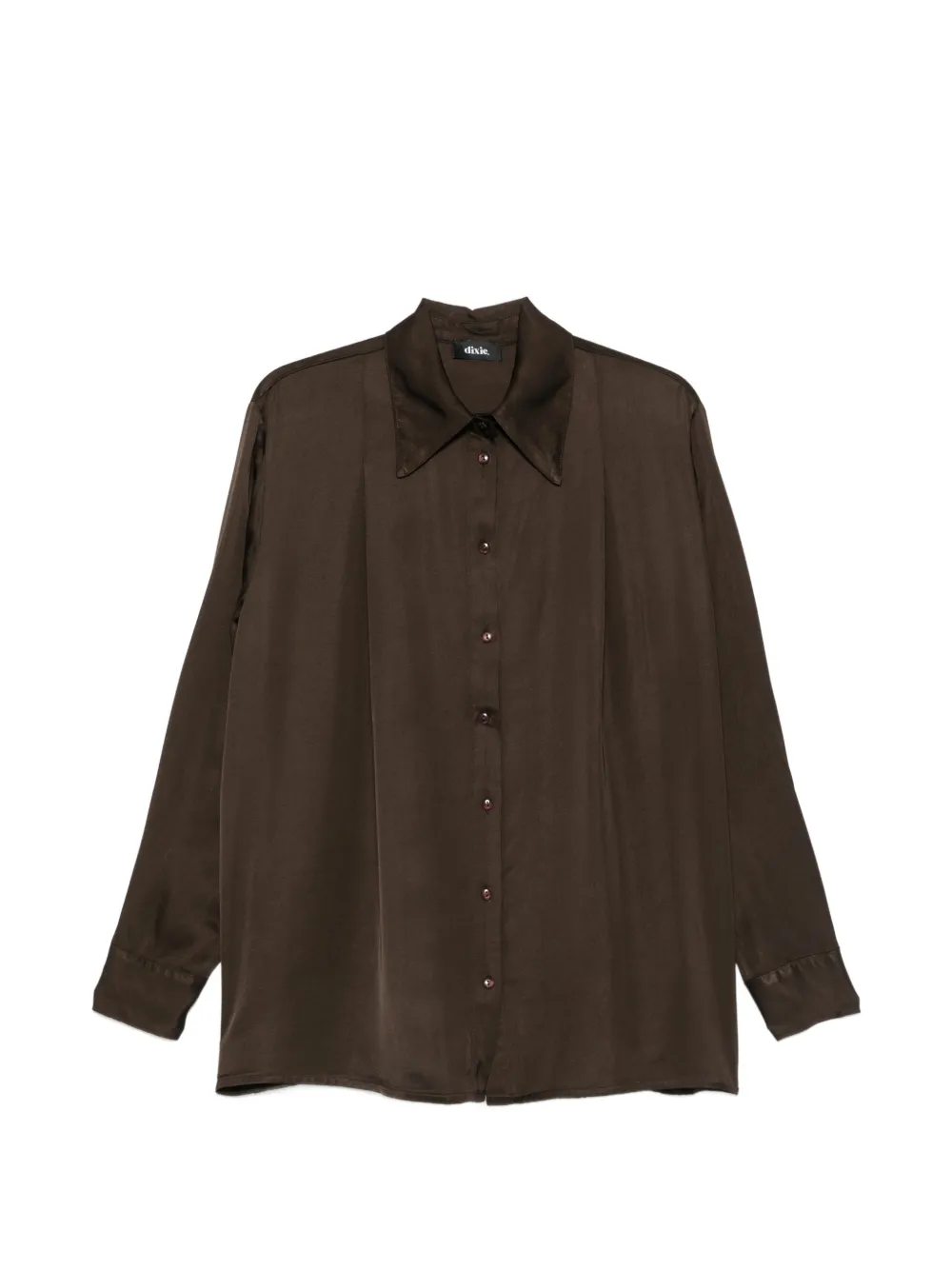 DIXIE satin-finish button-up shirt