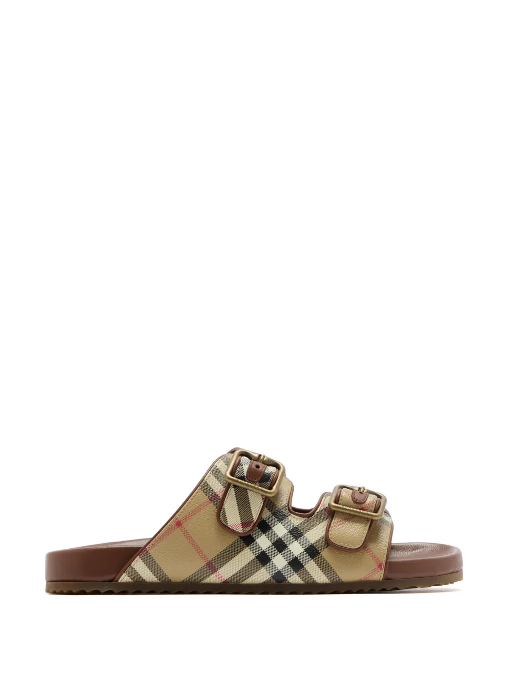 Burberry Check and leather Urchin sandals Beige