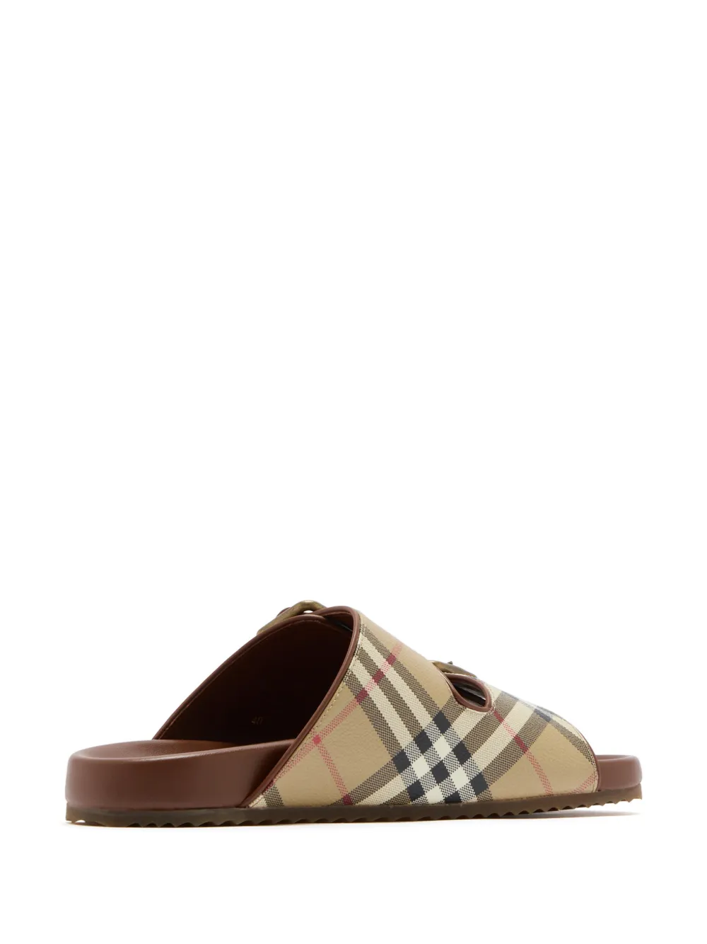 Burberry Check and leather Urchin sandals Beige