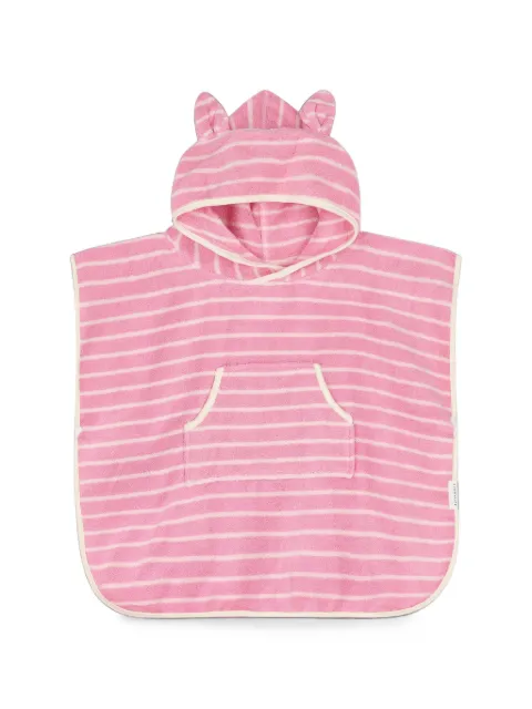 Sunnylife Kids striped ear-detail poncho