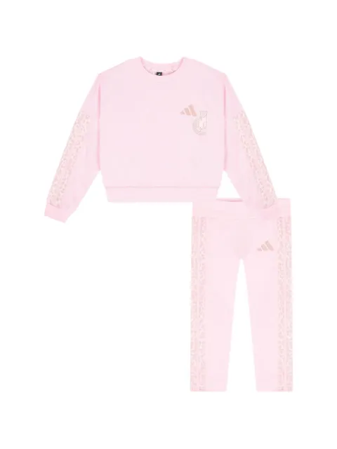 adidas Kids leopard-print track tracksuit