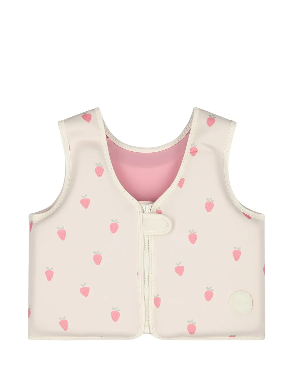 Sunnylife Kids strawberry-print zip-up swim vest - Toni neutri