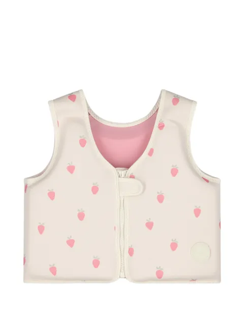 Sunnylife Kids strawberry-print zip-up swim vest