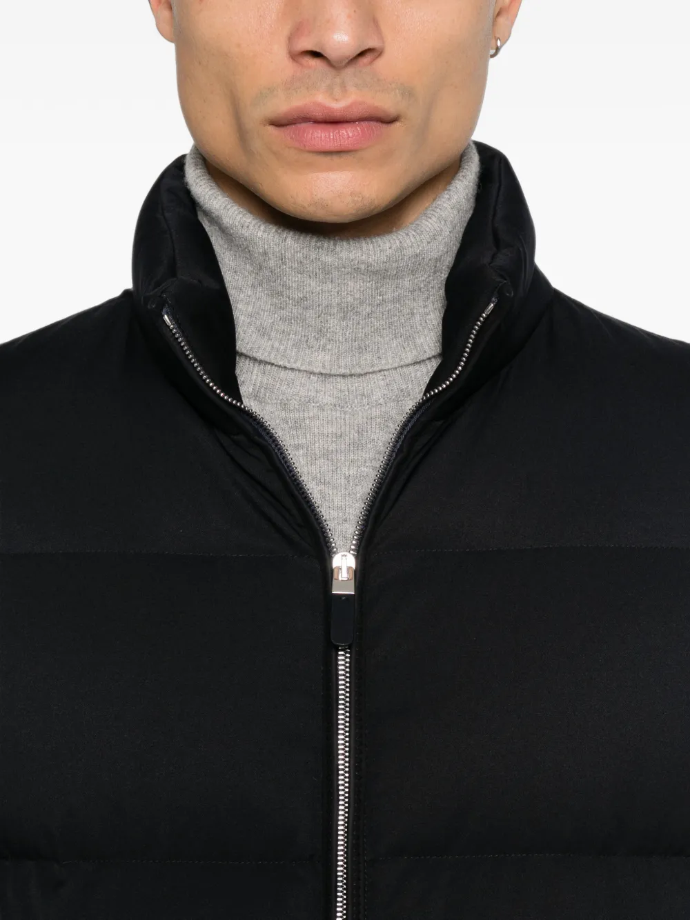 Zegna Gewatteerd jack Zwart