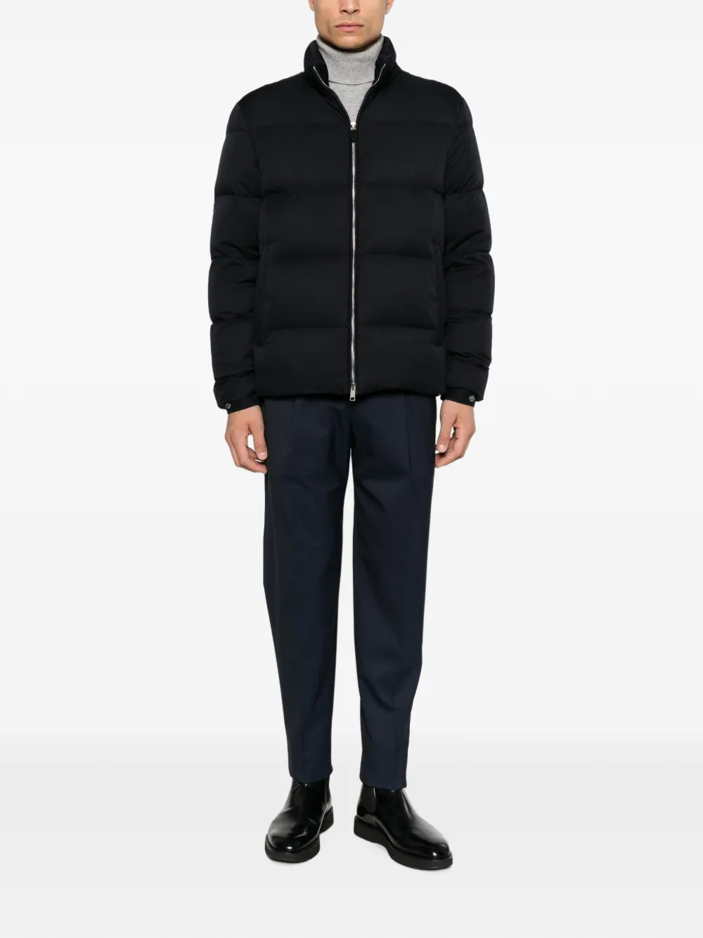 Zegna Gewatteerd jack Zwart