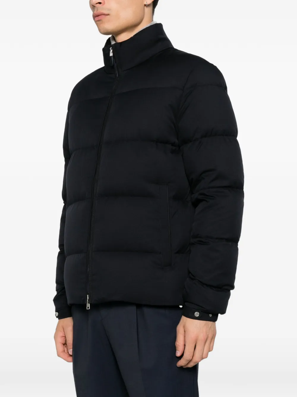 Zegna Gewatteerd jack Zwart