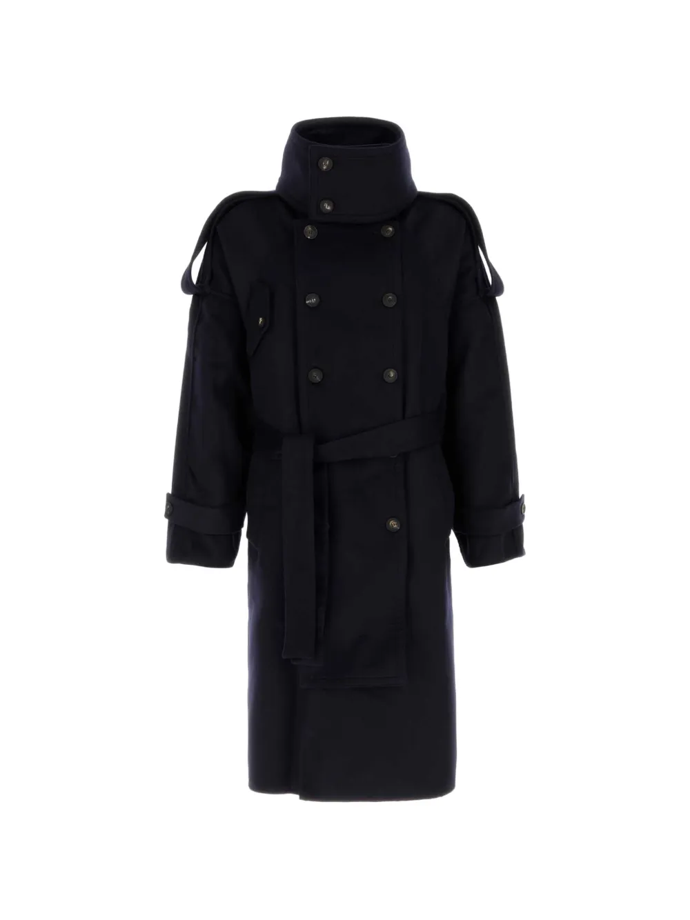 Ferragamo double-breasted belted coat - Blu