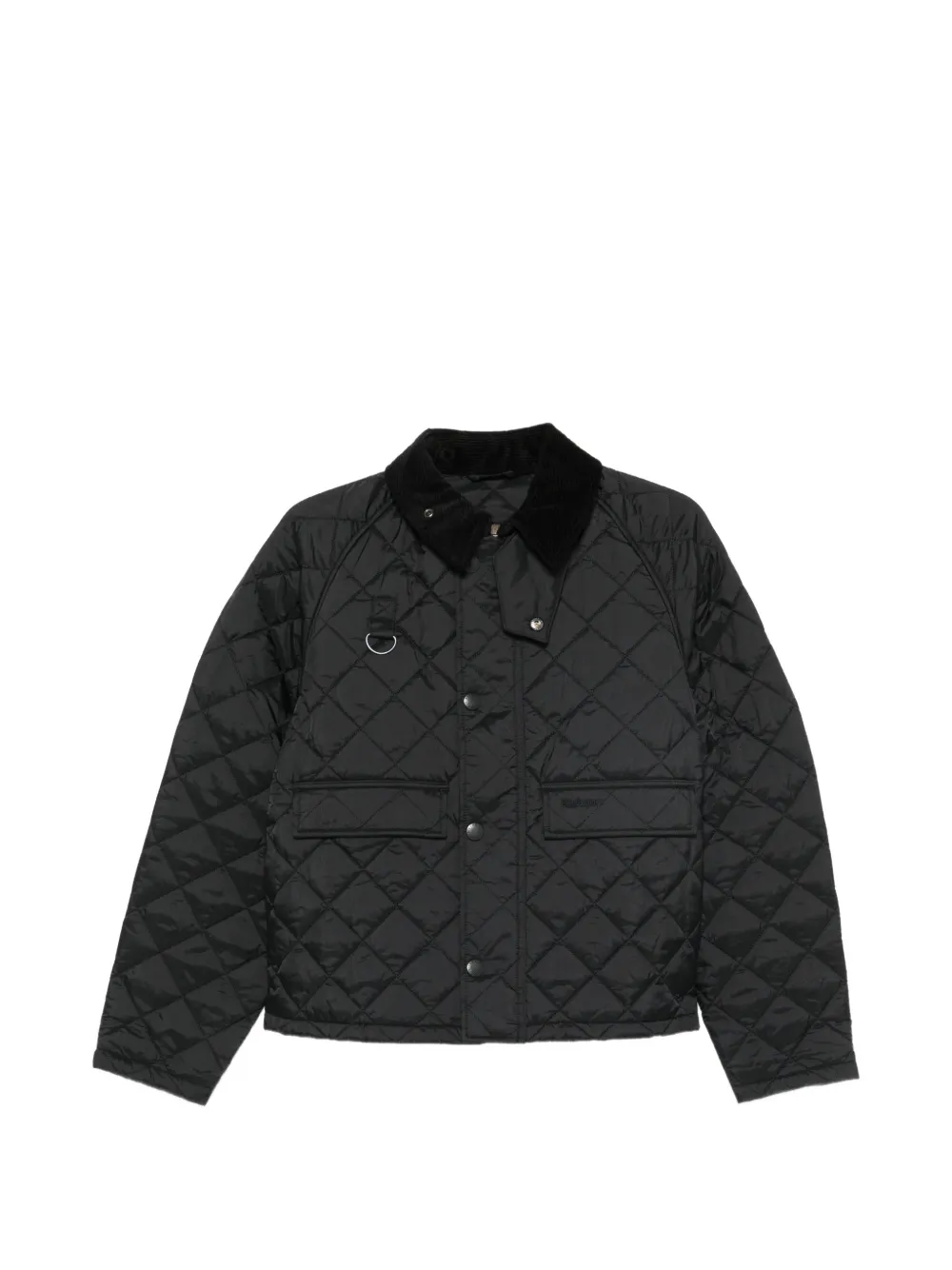 Barbour quilted corduroy-collar jacket - Nero