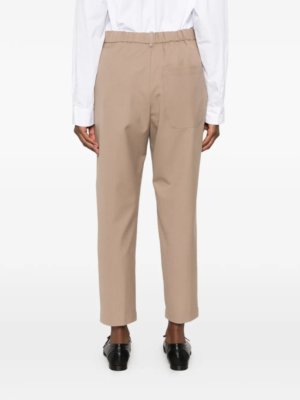 Fabiana Filippi elasticated-waist cropped trousers Beige