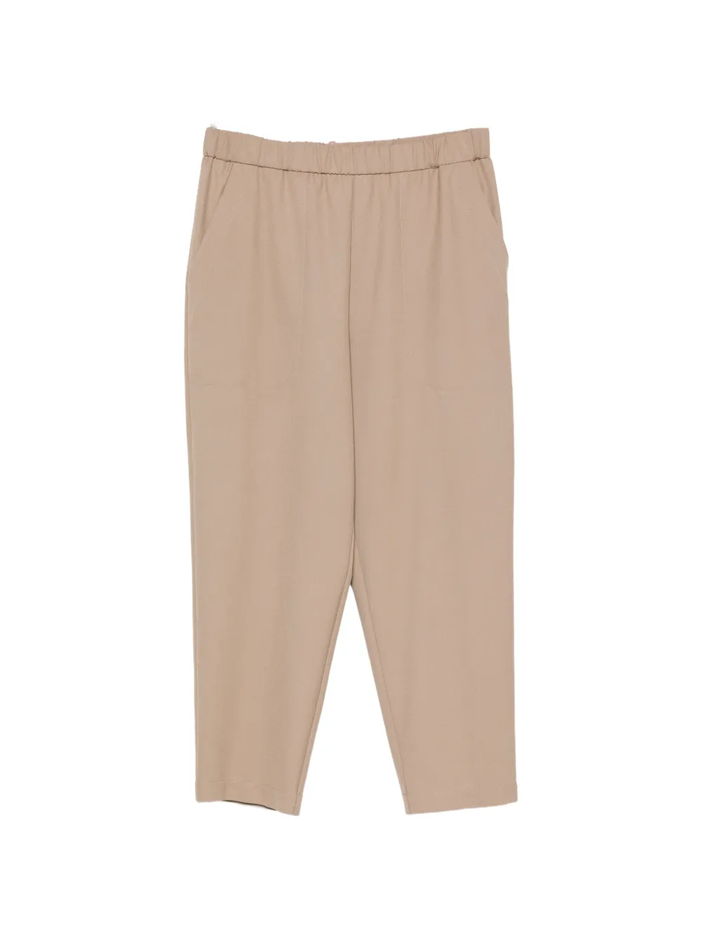 Fabiana Filippi elasticated-waist cropped trousers Beige