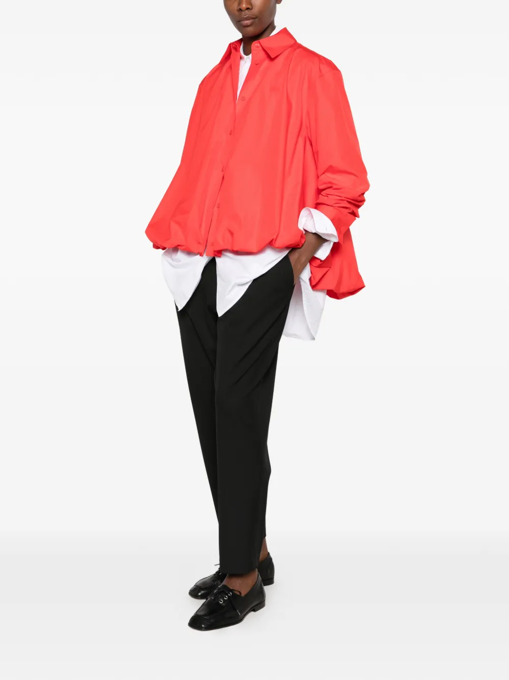 Fabiana Filippi elasticated-waist tapered trousers Zwart