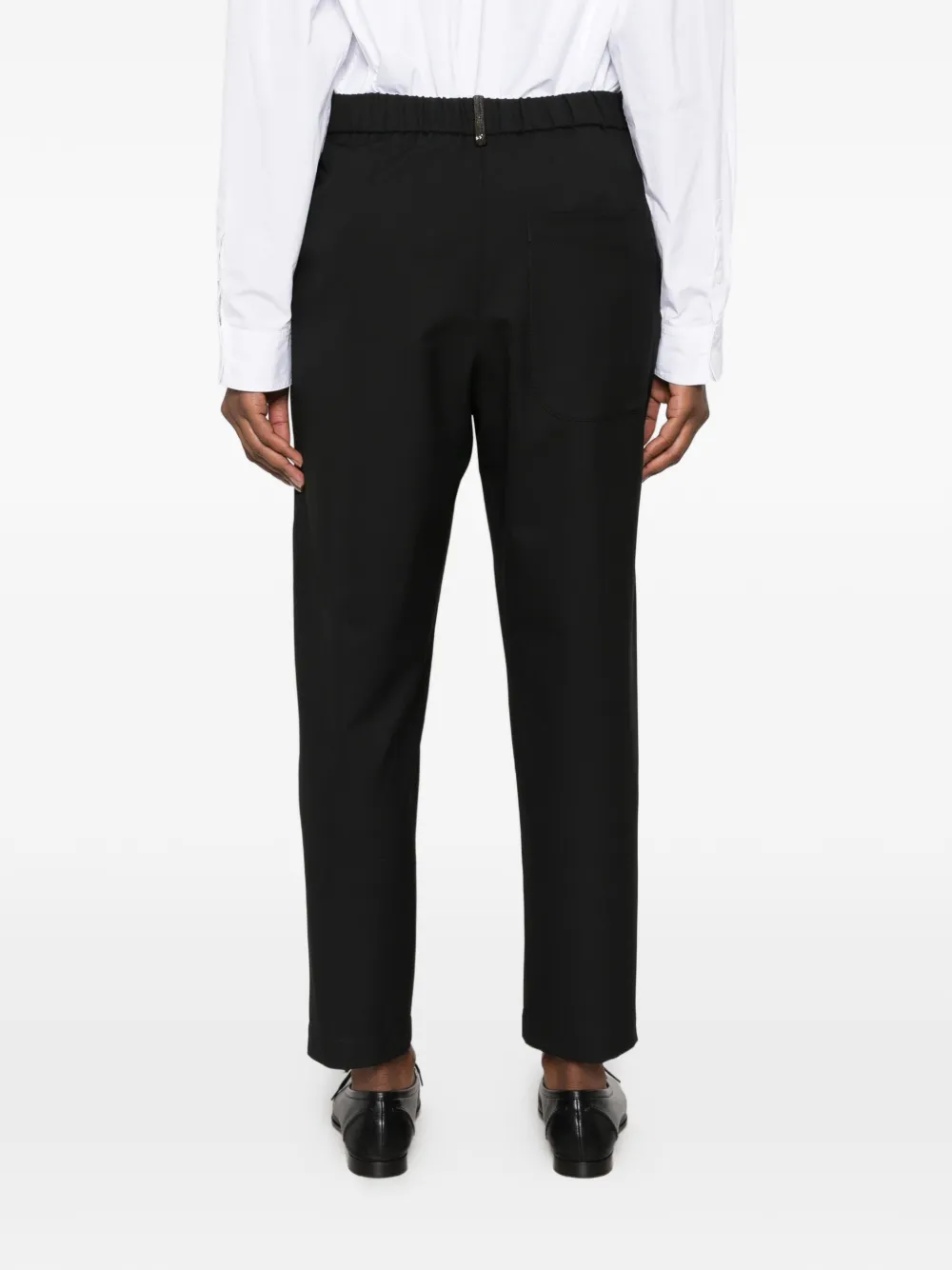 Fabiana Filippi elasticated-waist tapered trousers Zwart