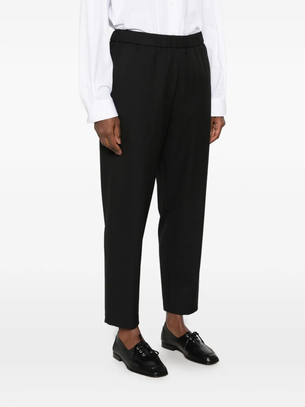 Fabiana Filippi elasticated-waist tapered trousers Zwart