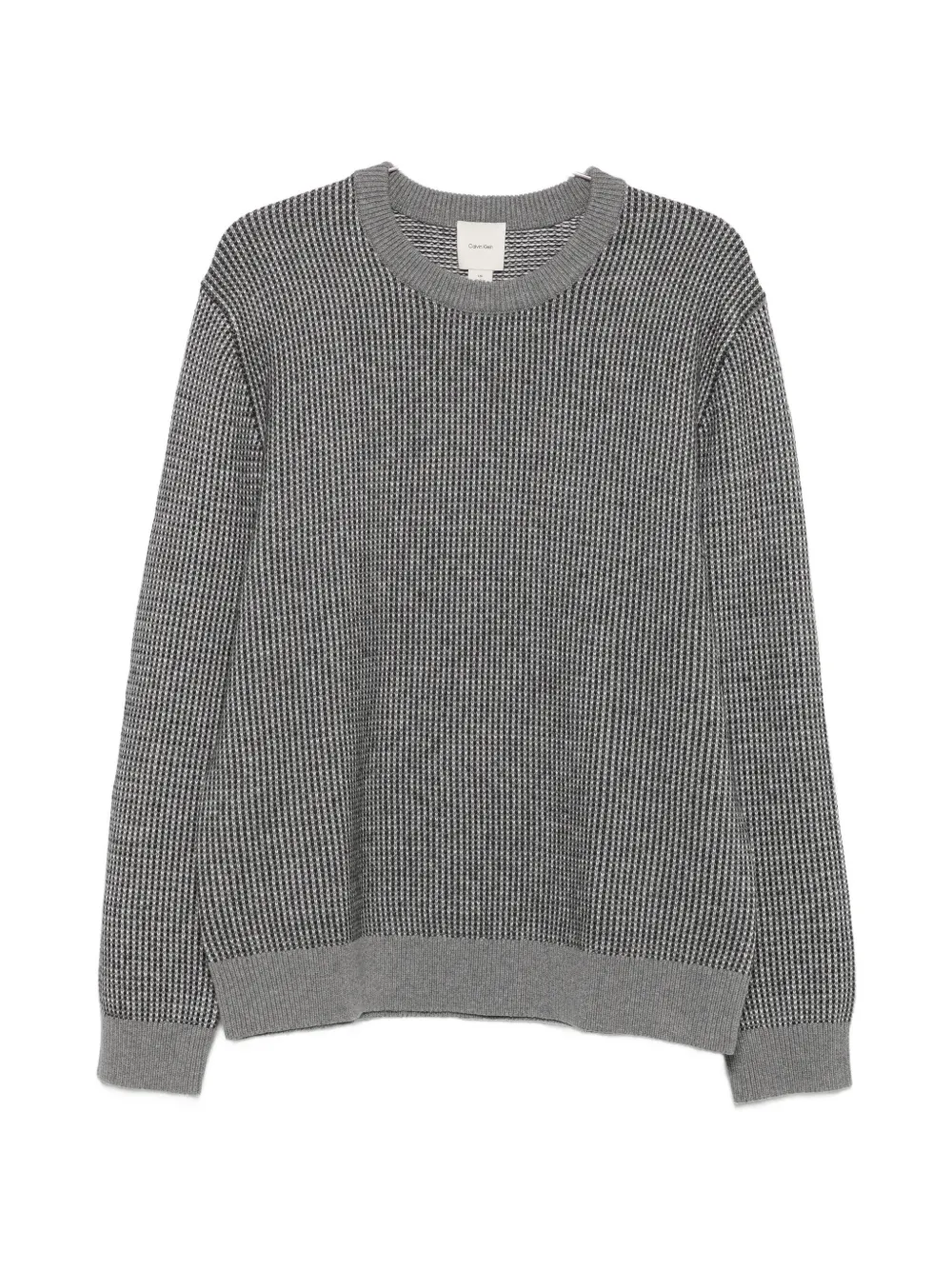Calvin Klein waffle-knit crew-neck sweater - Grigio