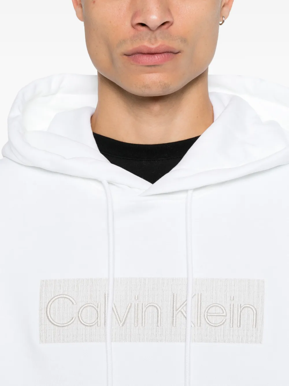 Calvin Klein Hoodie met logopatch Wit
