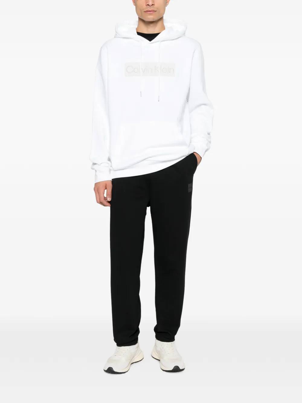 Calvin Klein Hoodie met logopatch Wit