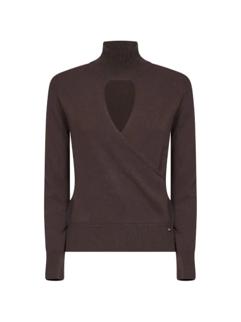 Herno wrap-effect cut-out sweater