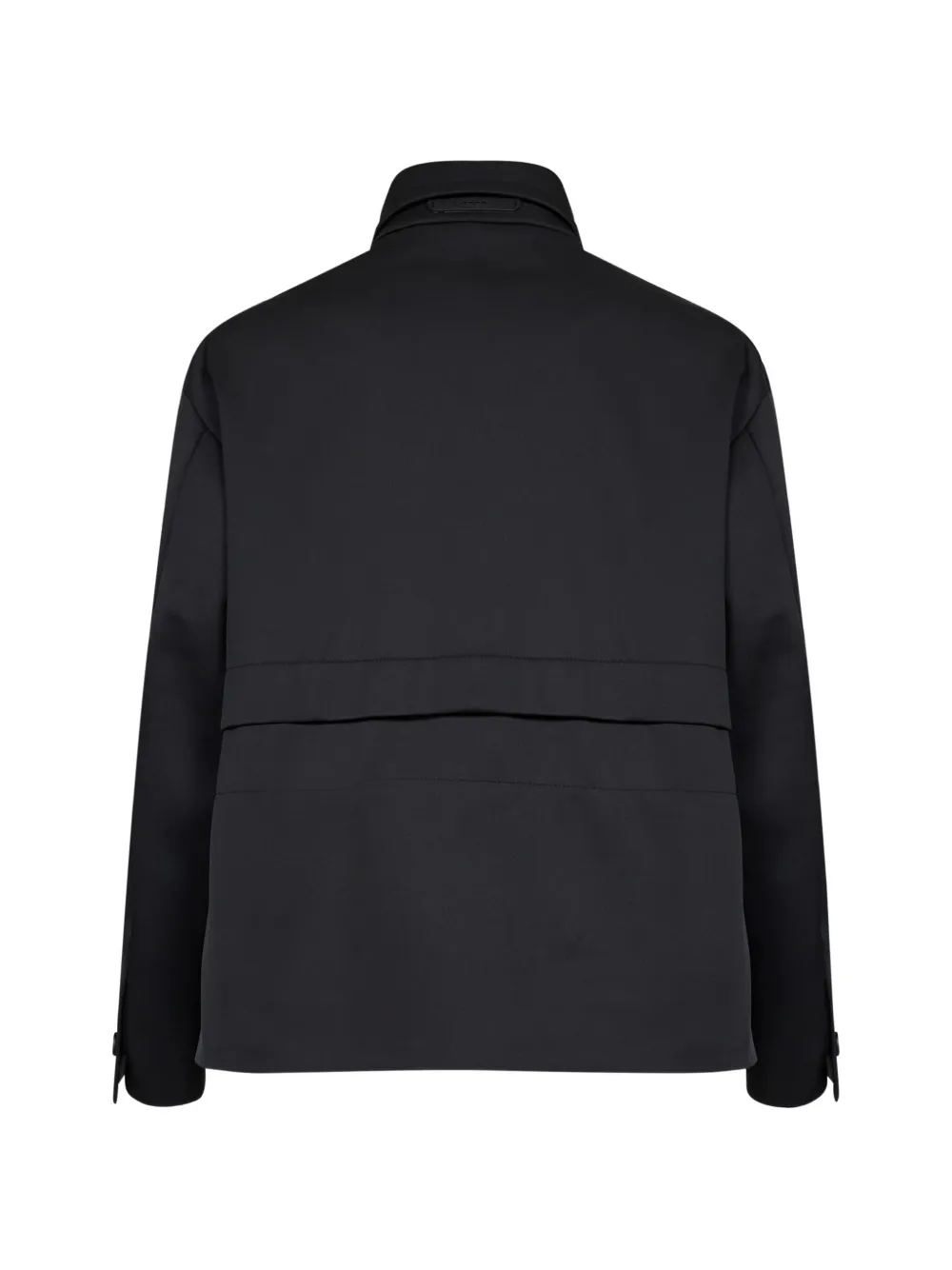 Hevo concealed-button shirt jacket Zwart