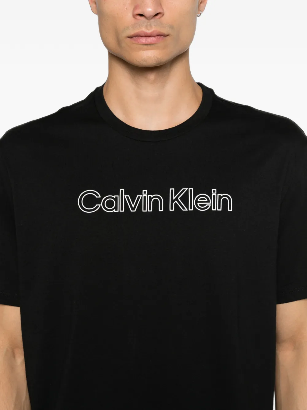Calvin Klein T-shirt met logoprint Zwart