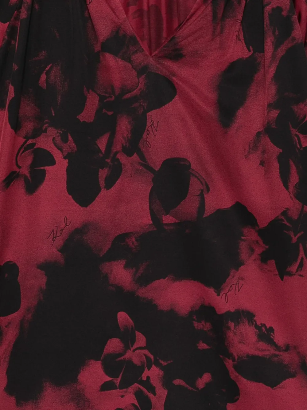 Karl Lagerfeld Blouse met V-hals Rood