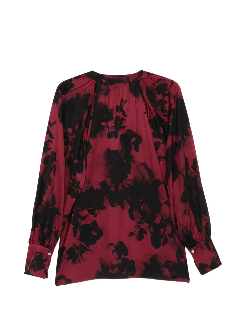 Karl Lagerfeld Blouse met V-hals Rood