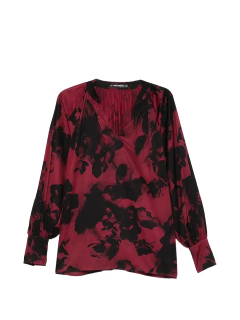 Karl Lagerfeld floral-print V-neck blouse