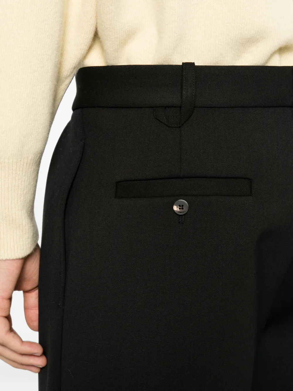 Jacquemus Plooibroek met wijde pijpen Zwart