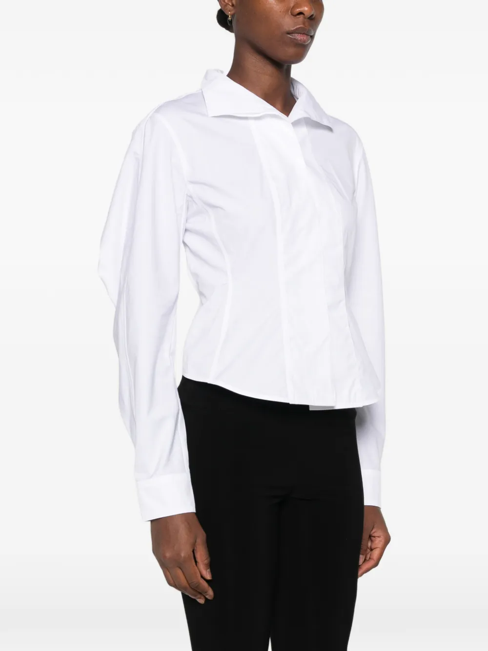 Jacquemus The Tulip cut-out back shirt Wit