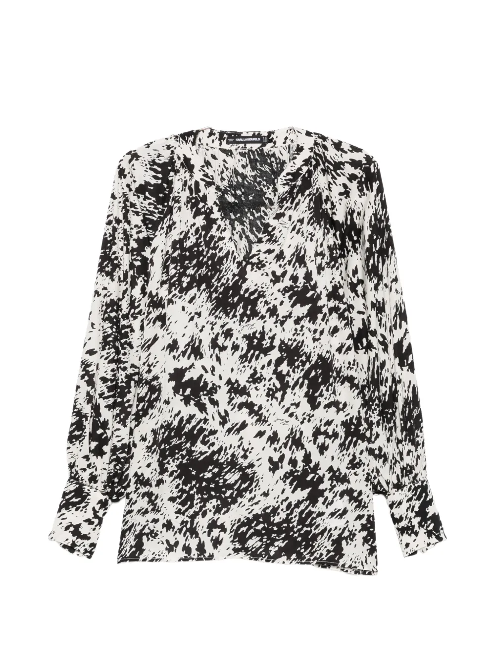 Karl Lagerfeld abstract-print long-sleeve blouse