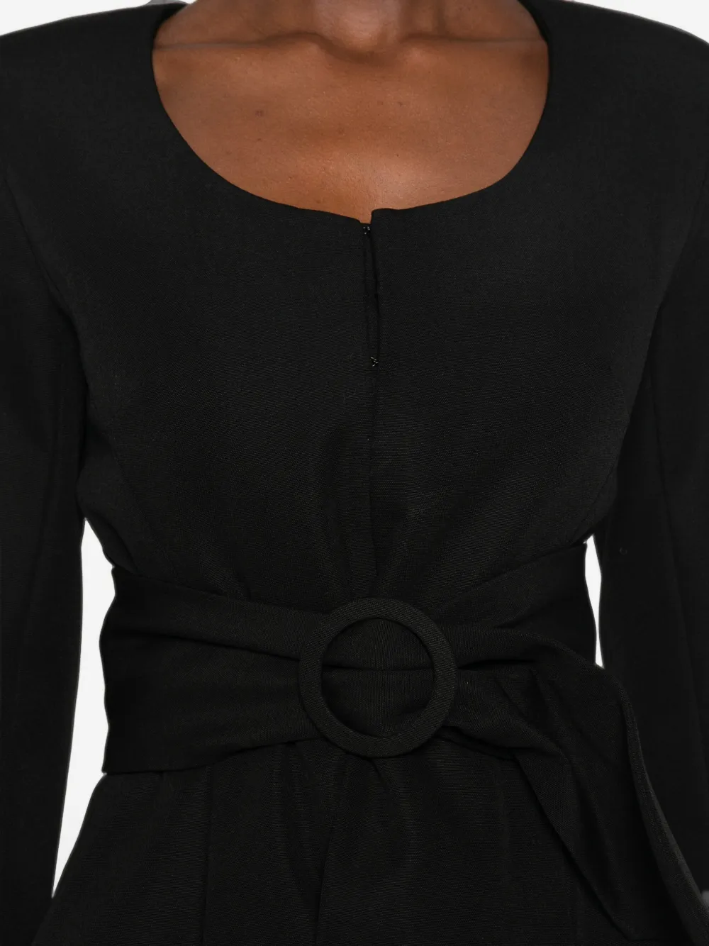Jacquemus Belted Peplum Jacket in Black, view 5