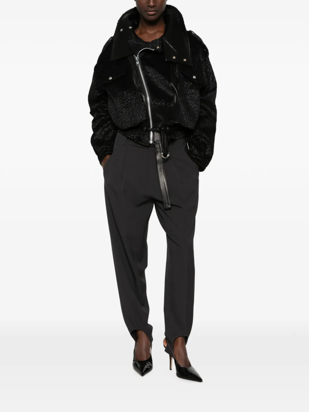 DARKPARK Marta pleated stirrup trousers