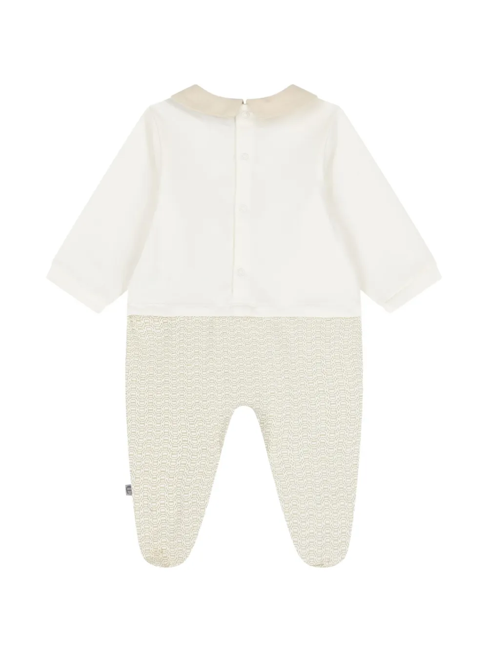 Aigner Kids Romper met geborduurd logo en monogramprint Wit