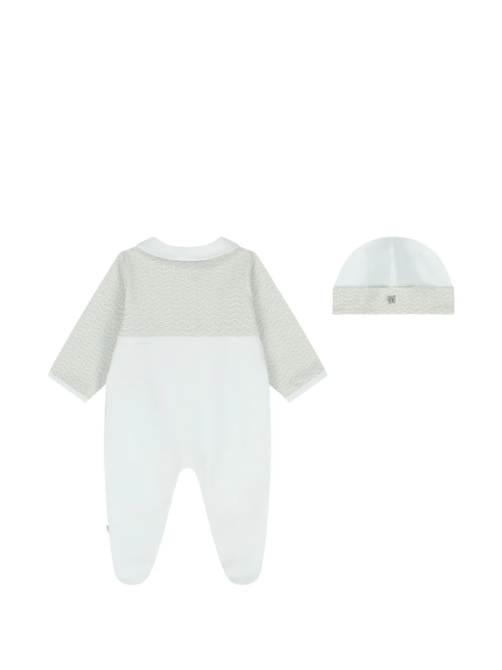 Aigner Kids Romper set met Peter Pan-kraag en logoprint Blauw